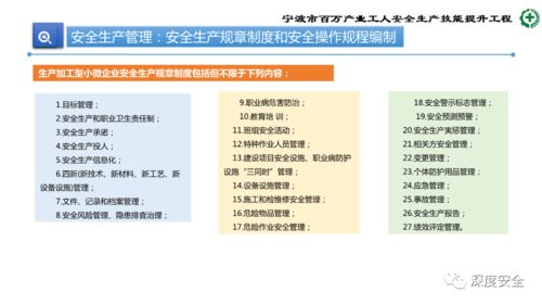 精进业务能力，筑牢安全防线——生产加工型小微企业安全管理人员综合培训纲要